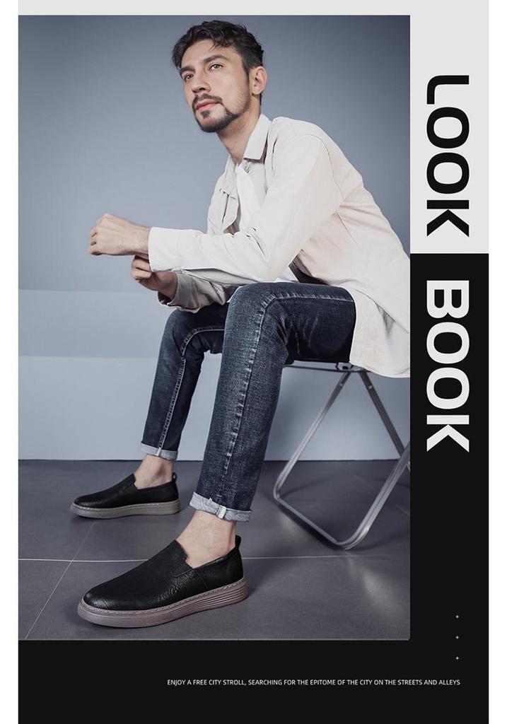 3315 Unisex Cowhide Loafers: Slip-on, Low-top, Casual, Handmade Shoes for Spring & Summer.