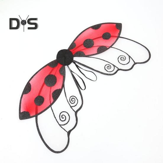 Ladybug Cosplay Wing Universal Ladybird Dress-Up Wing Fairy Wing Costume Accessories for Stage Performance Halloween Parties Photo Props