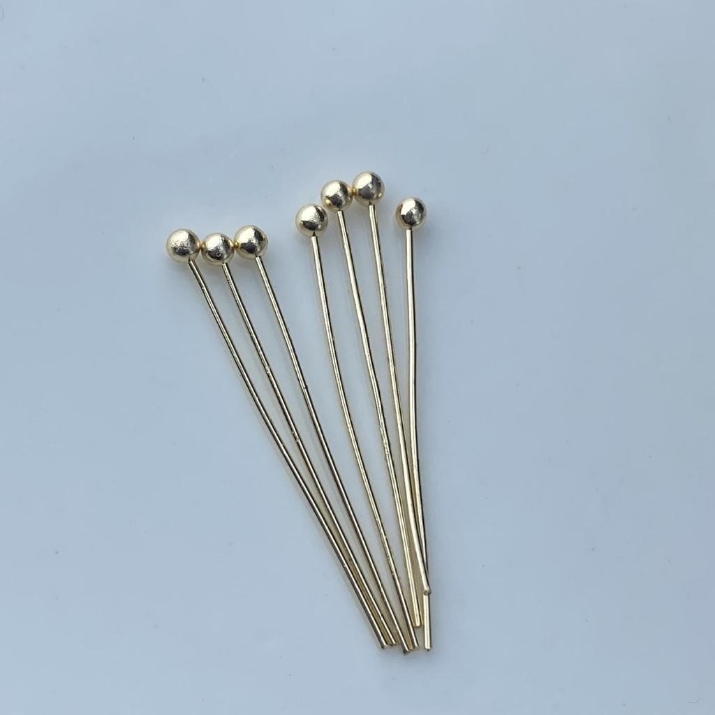 Copper Color-Preserving Large Ball Head Needles for DIY Jewelry and Bead Stringing.