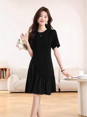 Luxury Petite Loose Patchwork T-Shirt Dress - 2026 Summer New Fashion Design