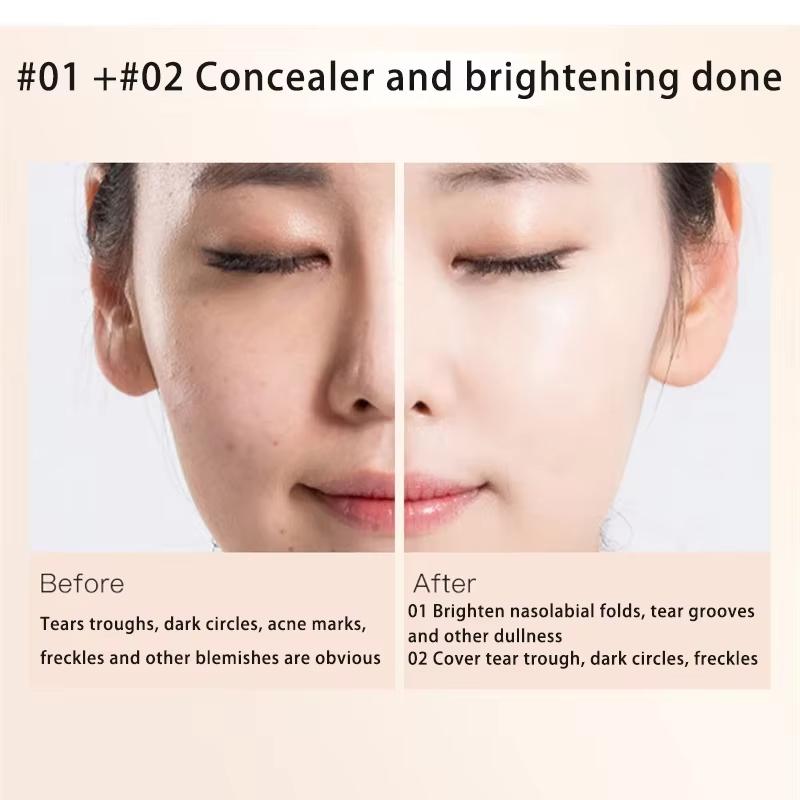 Ojos Rostro Corrector Líquido Cubre Ojeras Acné Maquillaje Natural Base Crema Cosméticos Maquillaje de Rostro/Ojos