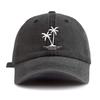 Tree Print Washed Baseball Cap For Adults, Minimalist Retro Style Casual Soft Adjustable Loose, Comfortable And Adjustable