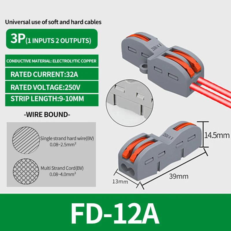 SPL-2 Fast 2-In 2-Out, 3-In 6-Out Wiring Terminals 2-Position 2/3/4/5pin  Connectors Wire Connectors electrical Connector Kit