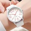Arabic Dial Women's Quartz Watch Minimalist Silicone Strap Casual Wristwatch for Girls Students Reloj