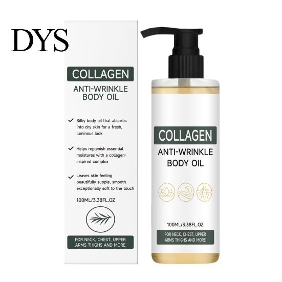 Natural Collagen Oil Body Moisturizing Oil, 100ml Lightweight Non Greasy for Soft Glowing Skin, Daily Hydrating Skin Care