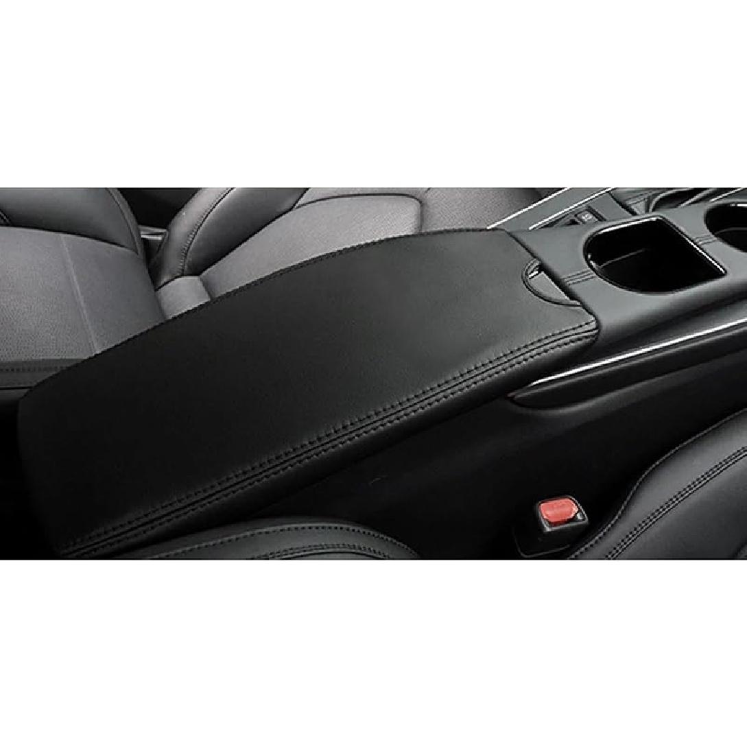 Fit for Toyota Avalon XX50 2019-2022, Center Console Cover, Leather Durable Car Armrest Cover, Car Interior Protection (Black) Black Line