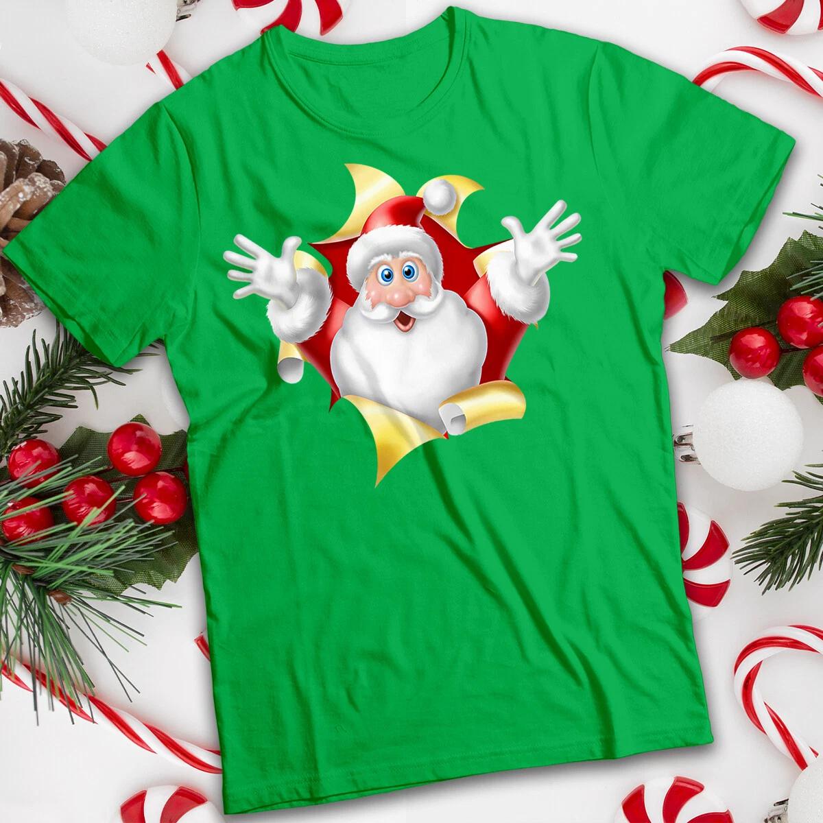 Funny Mens and Womens Playful Santa Claus Christmas T-Shirt Tee #MC 4XL