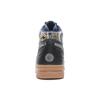 Li Ning 937 Textile, Leather Abrasion Resistant, Lightweight, And Breathable High top Skateboard Shoes Men's Black Blue AZGS043-3