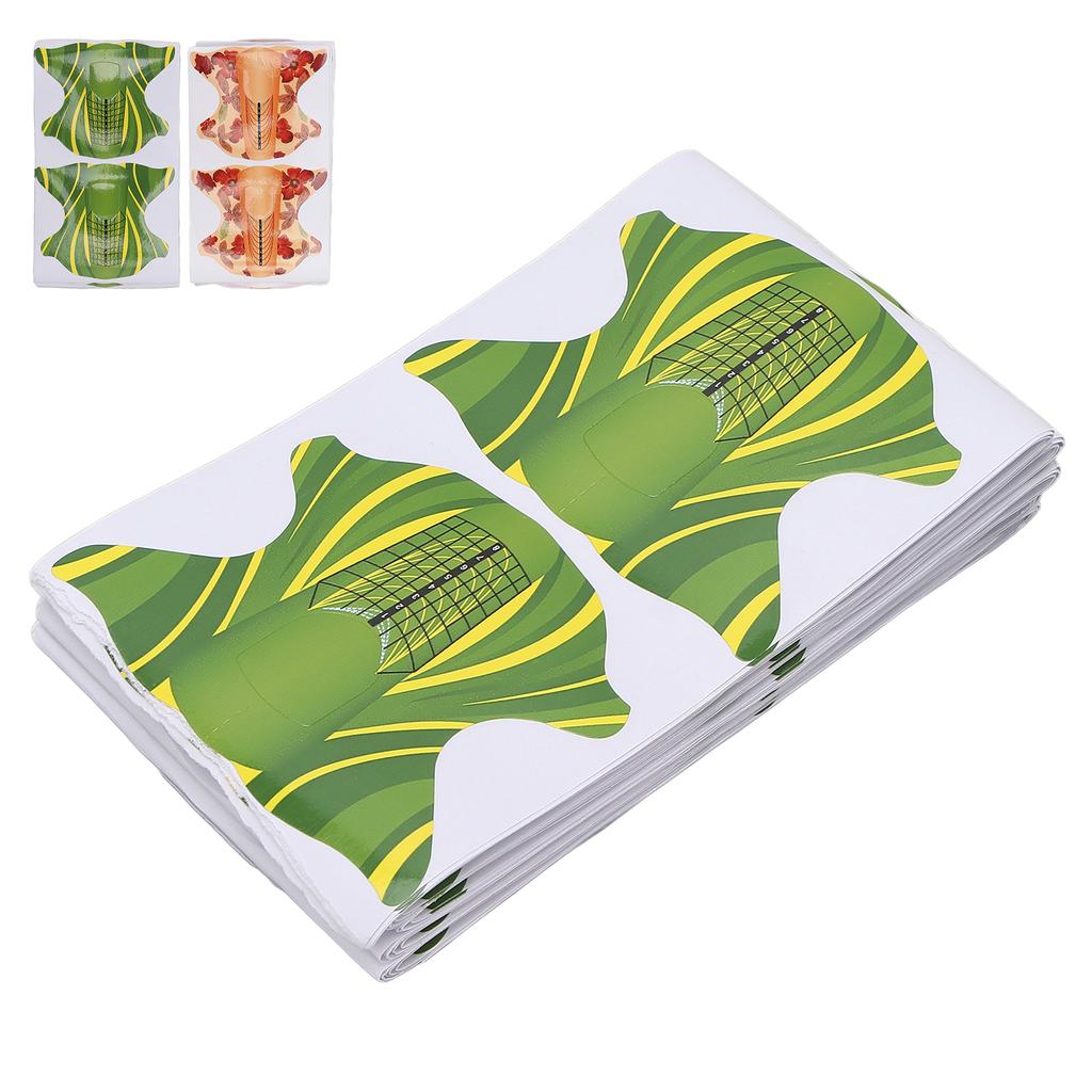 100pcs Nail Form Professional Home Nail Salon Portable Nail Extension Form  Sticker Accessory