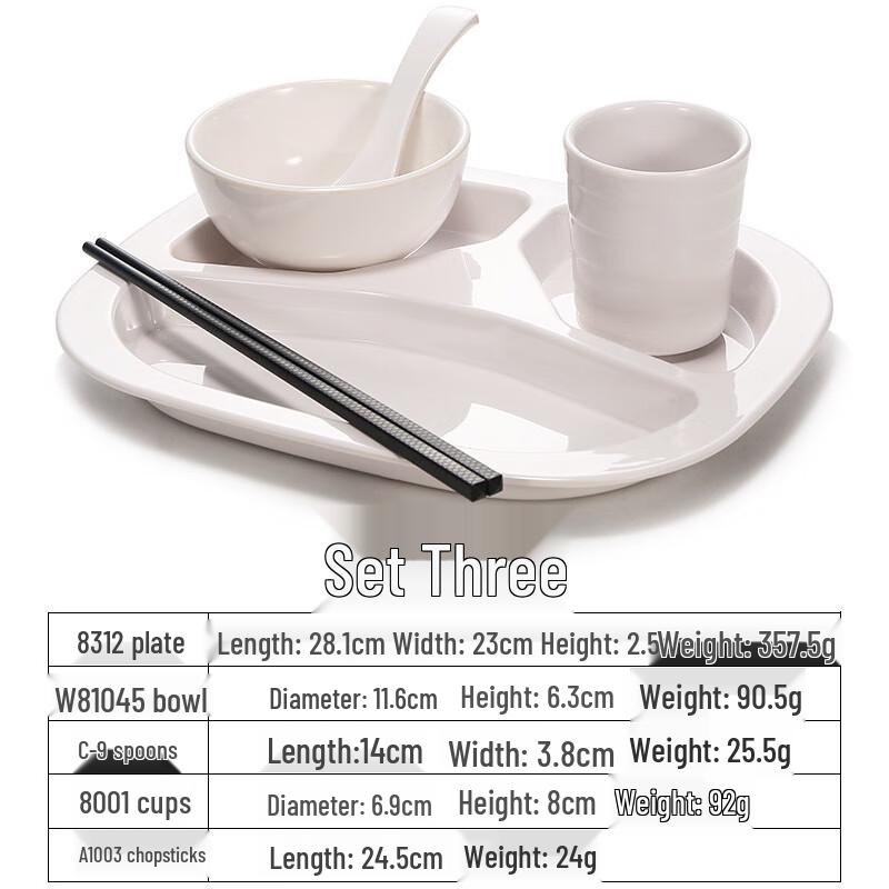 Shengjia Melamine 3-Compartment Canteen Plate