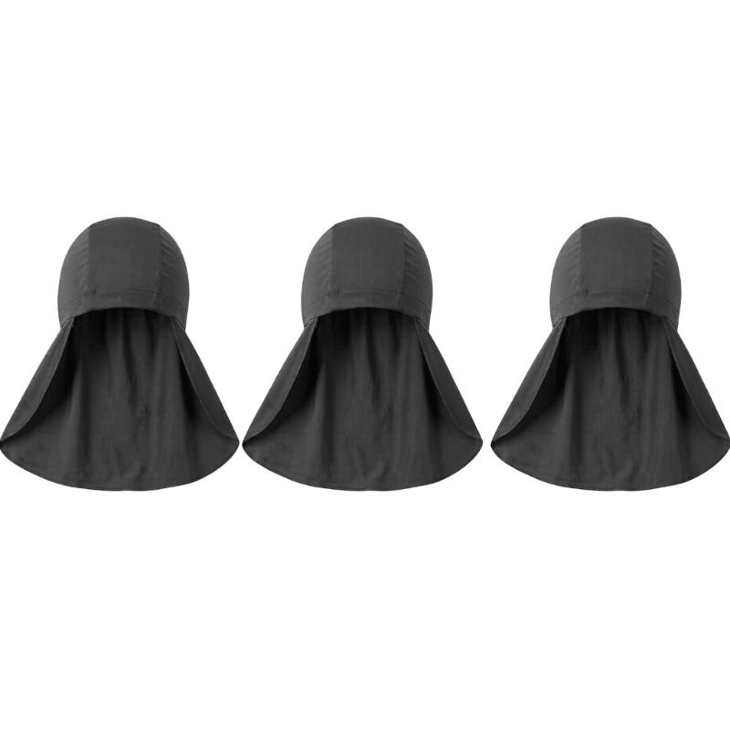 3PCS Sport Skull Cap Moisture Wicking Helmet Liner Hat For Men Women And Kids Sun Protections with Neck Shielding