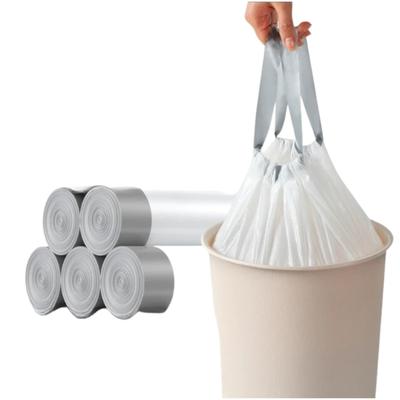 Ogusy Garbage Approximately with Thin 45cm Wide X 50cm for Home and Office Use Bags, 10L, Drawstring, Semi-Transparent, 0.012mm Thickness, Long, Roll,