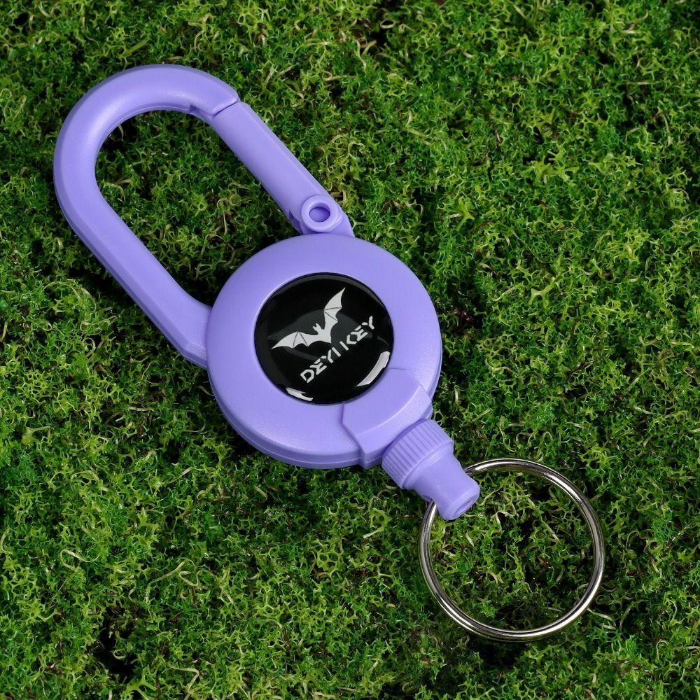 Steel Wire Telescopic Wire Rope Keychain Easy-to-pull Retractable Key Ring  Climbing