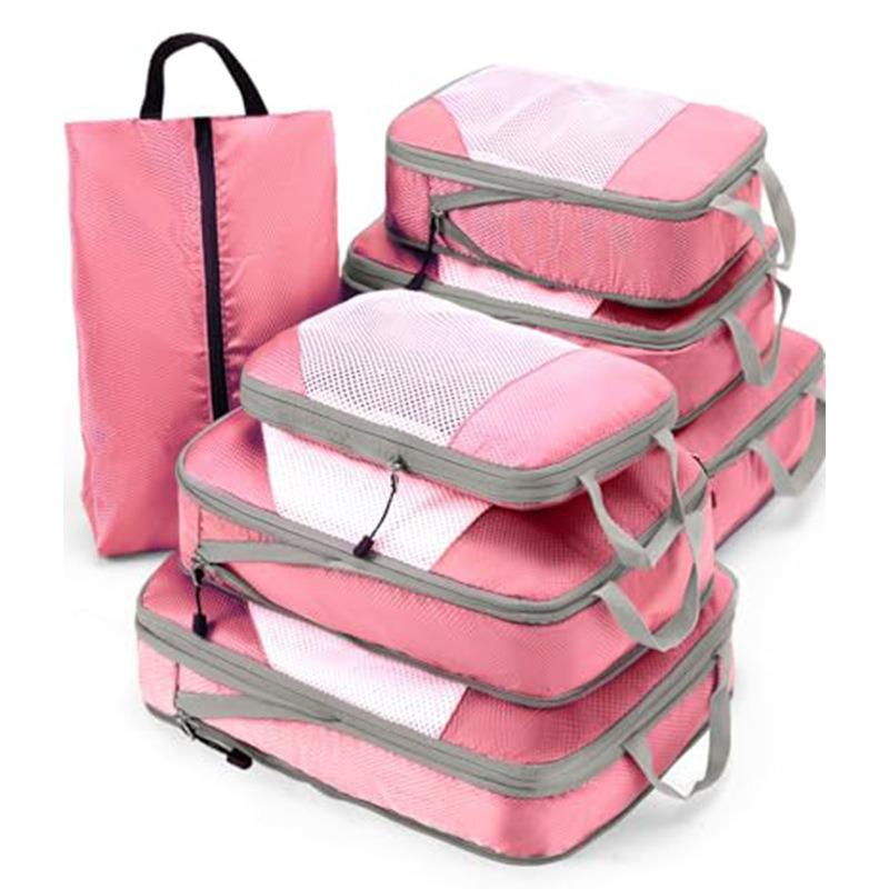Travel Compression Storage Bag Set: 7-Piece Dustproof Organizer for Clothing & Suitcases
