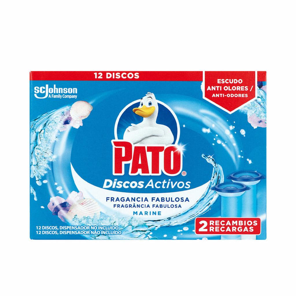 Toilet Air Freshener Pato Discos Activos Marine Replacement 2 Units Disinfectant