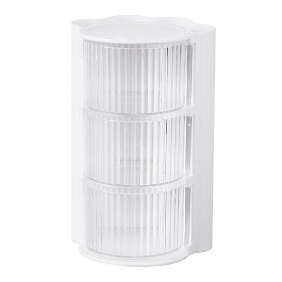 Makeup Brush Holder With Lid Clear Rotating Cosmetic Tool Organizer For Vanity