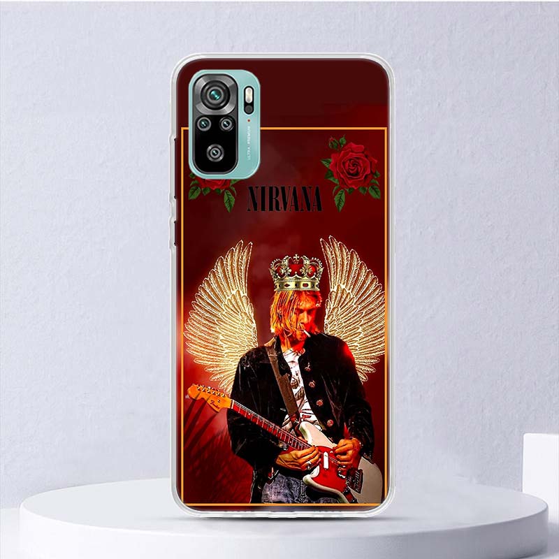 Retro Singer Kurt Cobain Soft Case For Xiaomi Redmi Note 14 14S 13 12S 11S 10S 12 11 10 Phone Cover 11T 11E Pro Plus 9 9S Shell