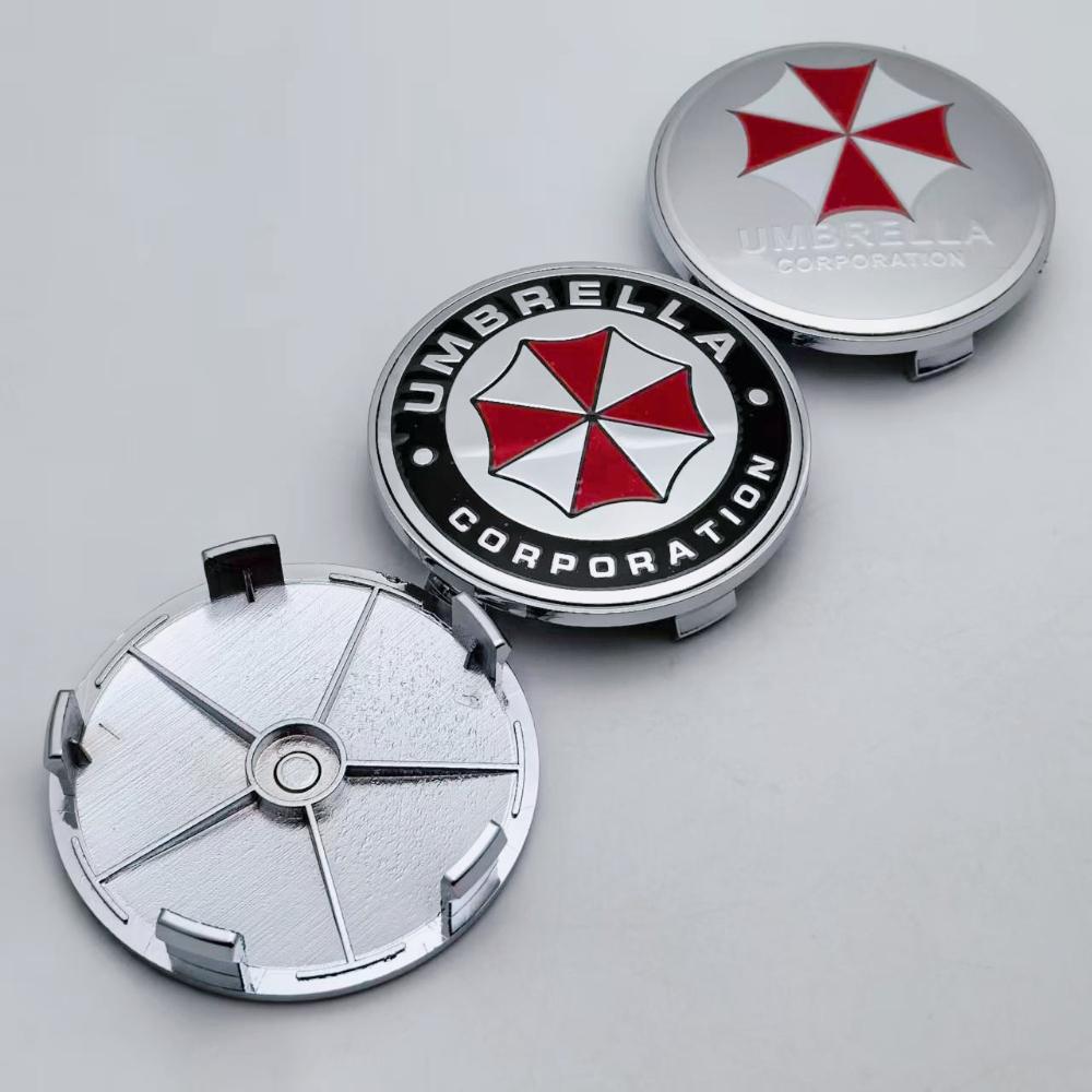 AAXI1 4pcs Umbrella Logo Emblem Car Wheel Center Caps OD 68MM Clips 63MM Wheels Hub Cap Rim Hubcaps Dust Cover Relpace Car Accessories