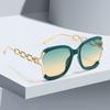 New Fashionable Sunglasses Women Gradient Lenses Golden Chain Decoration Unique Design Stylish Glasses for Women