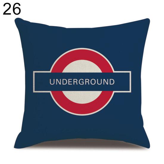 Talos London Charaktere Flagge Bus Leinen Kissen Überwurf Kissenbezug Kissenbezug