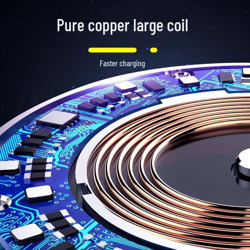 Ultra-Thin 15W Aluminum Wireless Charger, Compatible with Huawei & Apple Phones