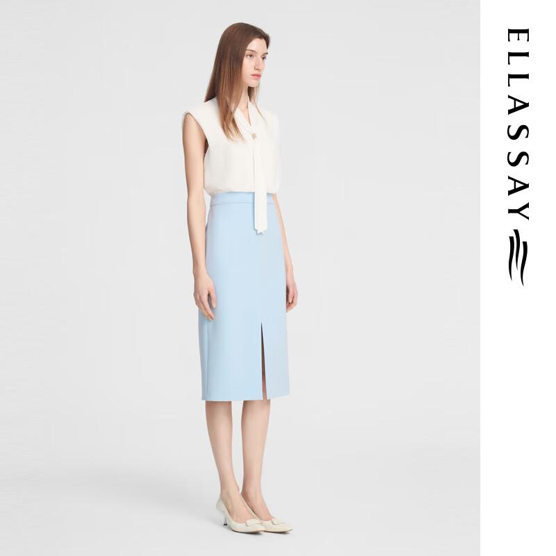 ELLASSAY Women's Fall Faux Two-Piece Acetate Blend Midi Dress