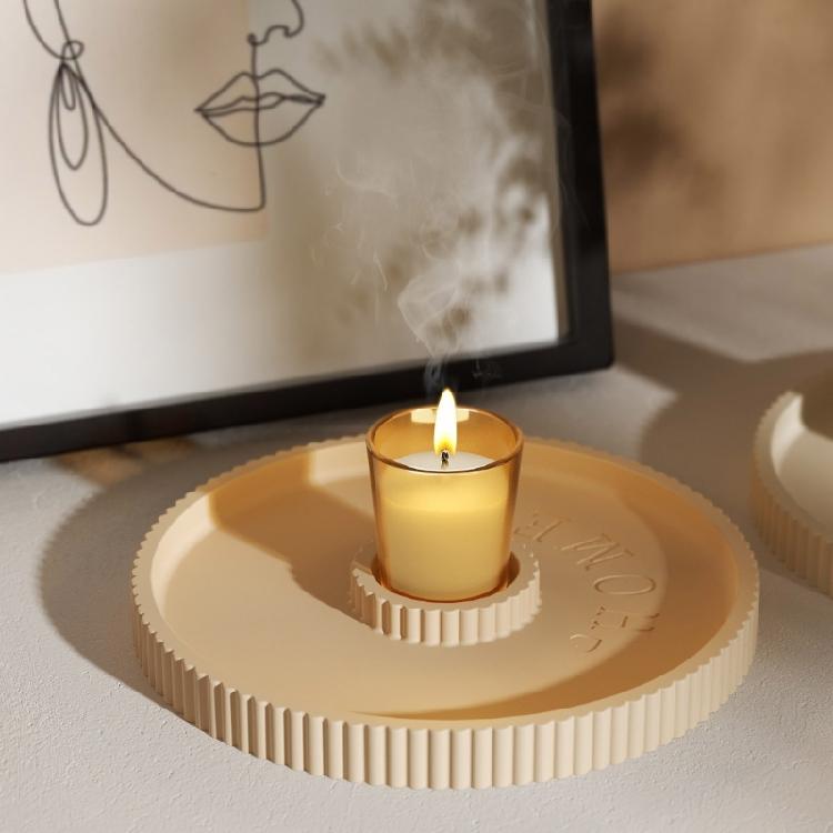 Round Silicone Tray Mold Handmade Coasters Mould Candle Tray Molds for Creating Resin Coasters and Functional Art Pieces