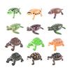 12pcs/set Simulation Animal Tortoise Figures Model Toys Halloween Jokes Trick Kids Educational Gift