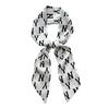 Black And White Letter Long Silk Scarf, Spring Retro Professional Changeable Decorative Scarf, Versatile Temperament Streamer