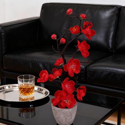 Tabletop Artificial Flowers Floral Decor with Vase Stabilized Flower Garland for Kitchen Desktop Ornament