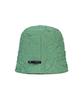 Bajal Embossed Long Label Drop Bucket Hat Green