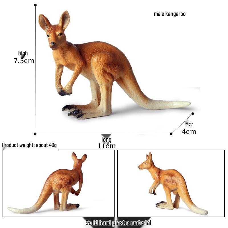Children's Kangaroo Model Set: Wildlife Simulation for Sand Tray and Teaching Aids