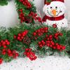 1/50PCS Artificial Berries Christmas Decoration Red Berry Branches 7/12/14 Head Berries Stems Bouquet DIY Xmas Tree Wreath Decor
