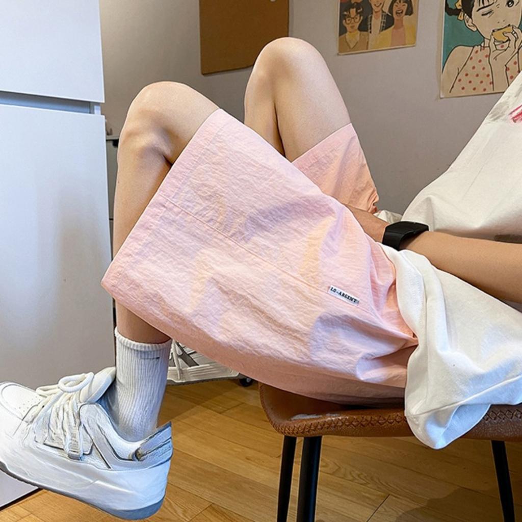 Pantaloncini a Gamba Larga Vita Alta Leggeri ad Asciugatura Rapida - Pantaloncini Estivi Casual Traspiranti con Coulisse in Vita - Design Unisex