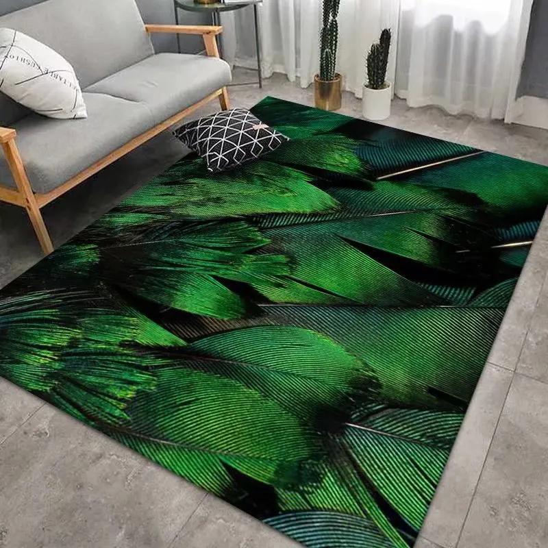 Frühlings Kamillenblume Grün Lounge Teppich Innen Außen Ländliches Bauernhaus Dekor Großer Flächenteppich Camping Krabbelmatte für Kinder