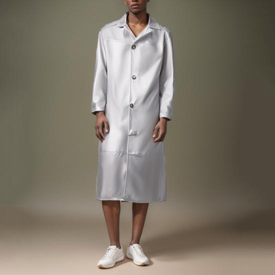 

Yousheng Мужская длинная куртка из искусственной кожи с лацканами и длинными рукавами, однотонная ветровка, водонепроницаемая ветрозащитная ветровка