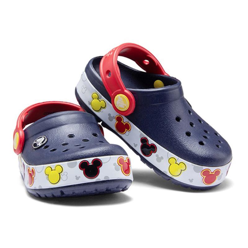 Crocs Fun Academy Mickey Cool Flash Beach Hole Sandals Dark Blue Children's Style