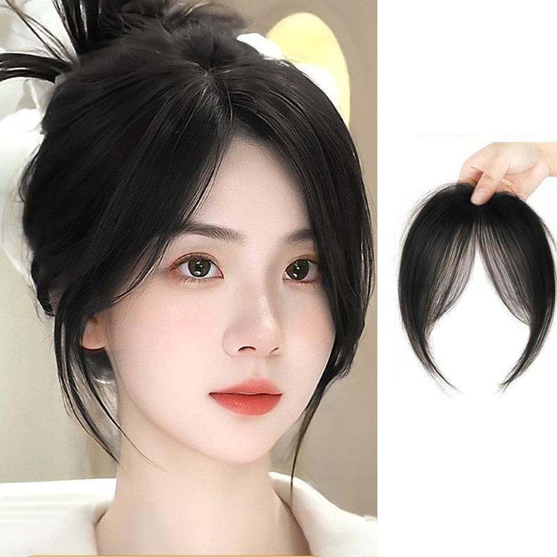 Air Bangs Wig For Women Natural Forehead French Fake Bangs Patch Seamless Bangs