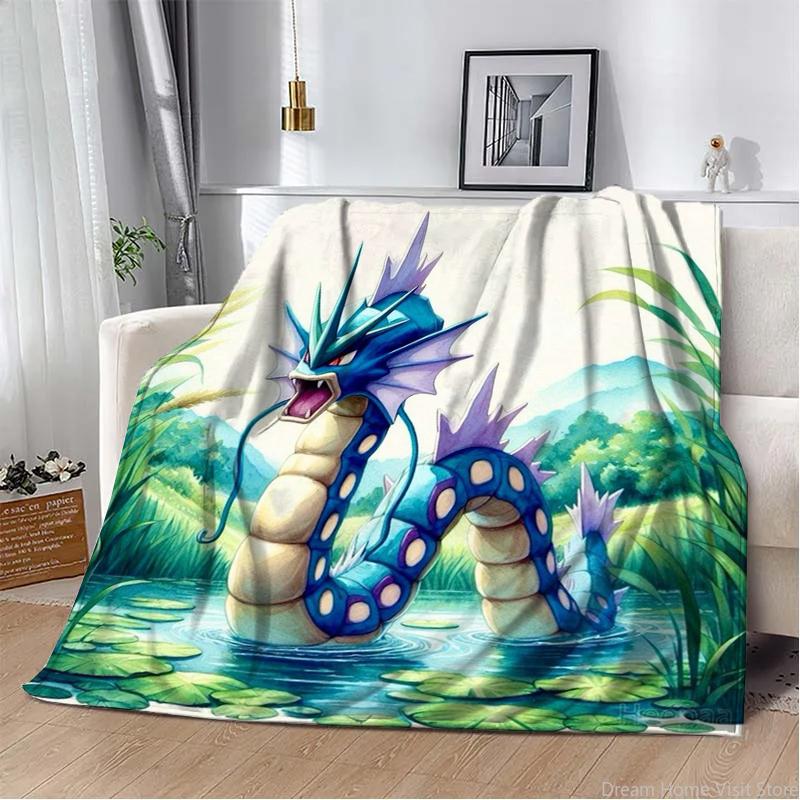 Japan Anime Pokemon Cartoon Eevee Soft Blankets,Warm Throw Blanket Comfortable Blanket for Picnic Beds Sofa Home Bedroom Kids