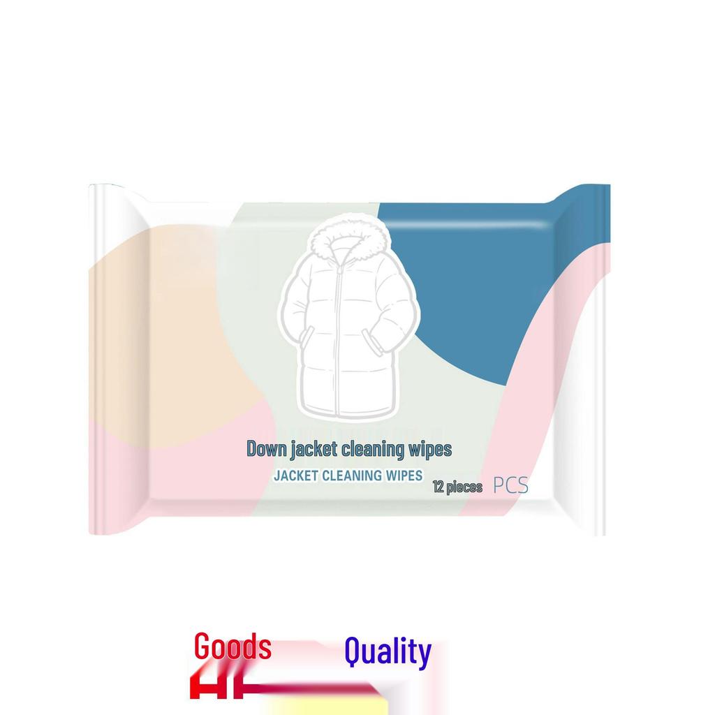 Waterless Washable Down Jacket Cleaning Wipes - Strong Stain Removal, Residue-Free, Fabric-Safe Clothing Cleaner