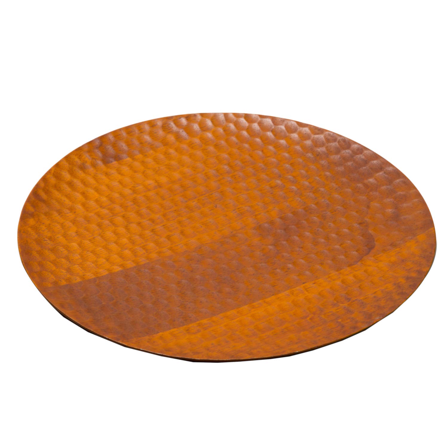 

Swanson Shoji Round Large Wooden DD Plate, Light Brown, Approx. 30cm Diameter x 2cm Height, Commercial Serving Board with Honeycomb Design, TH801-30