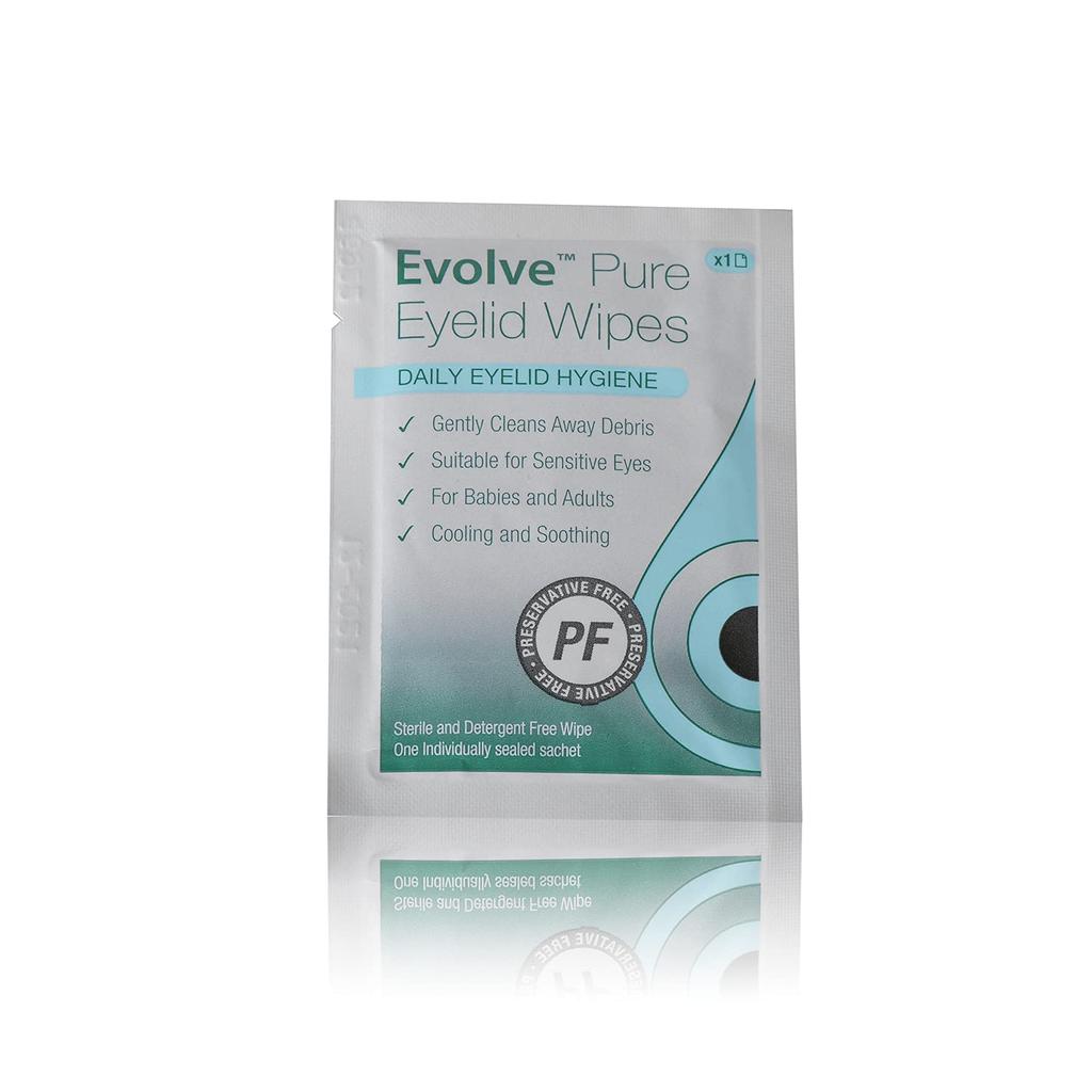 Evolve Pure Eyelid Wipes Pack of 20 Wipes