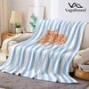 Stripe Tabby Flannel Blanket Warm Soft Halloween Christmas Decorative Couch Warm Cozy All-Season Gift