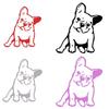 Cute French Bulldog Vinyl Decal Car  Sticker Waterproof  Car Ornament Household  PVC Wholesale