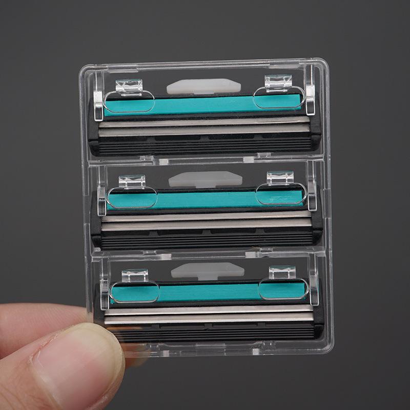 Men's Universal Double-Layer Razor Head: 2-Layer Blade for Beard & Face Shaving