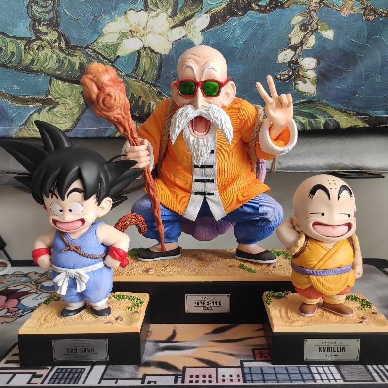 Jt Statue In Stock Dragon Ball Z Kame Sennin Figure Master Roshi Umigam Krillin Goku Statue Action Figures Collection Toys Gifts