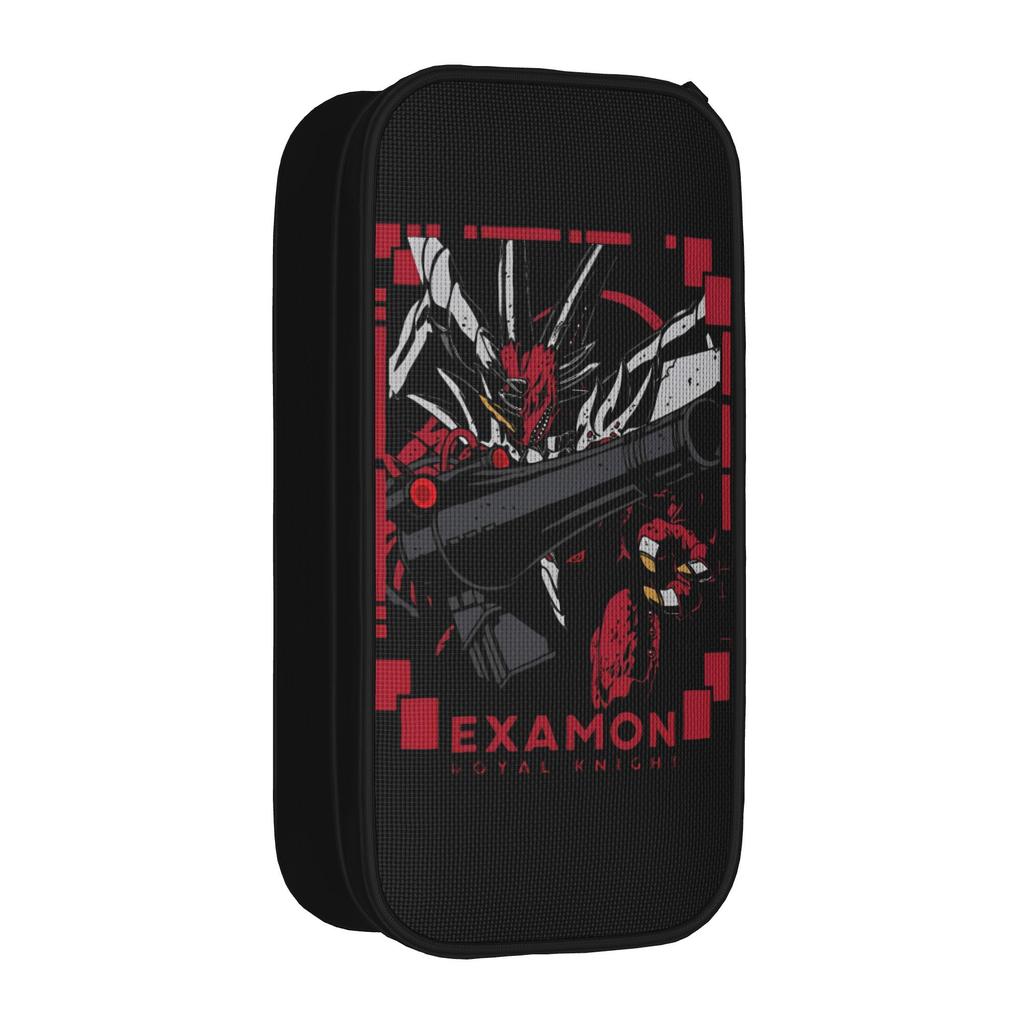Digimon Royal Knight Examon Pencil Case Lovely Pen Bag Student Large Storage Office Gift Pencilcases