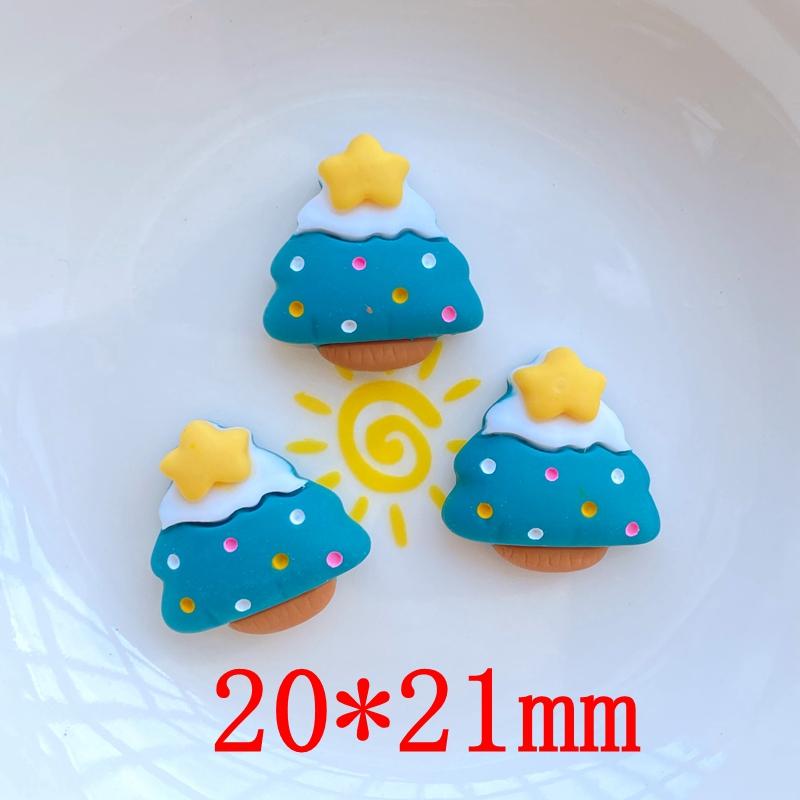 12 Stück Neue Süße Cartoon-Weihnachtsserie Flache Rückseite Harz-Cabochons Scrapbooking DIY Schmuck Handwerk Dekoration Zubehör