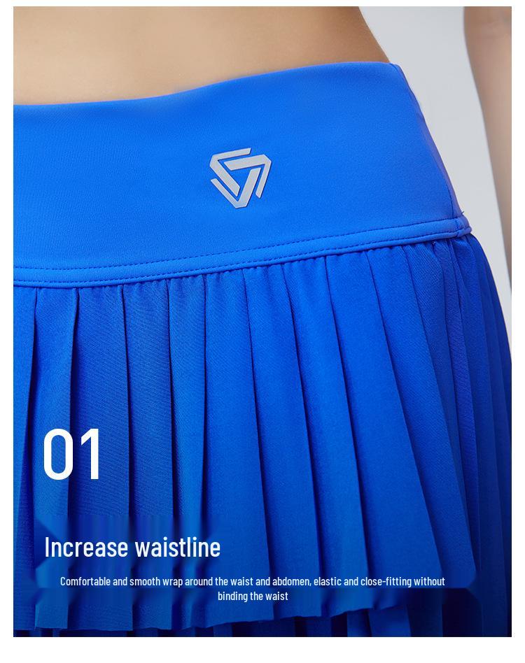 Women's Quick-Dry Pleated Sports Skirt for Badminton, Tennis, Yoga, Fitness, Running, and Marathon