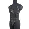 Hollow Body Harness Sexy Lingerie Body Cage Set Women Goth Harness Bra Bodysuit Adult Games Bondage Stockings Leg Garter Belt